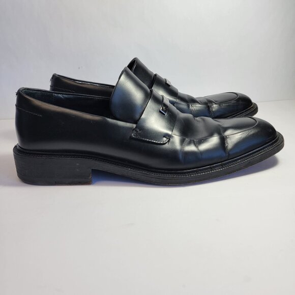 Gucci Men's Black Leather Square Toe Slip-On Loafer Dress Shoes Size 44E, US10.5 - Picture 8 of 12